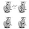 Service Caster 6 Inch V Groove Semi Steel Caster Set with Roller Bearings and Brake/Swivel Lock SCC-30CS620-VGR-TLB-BSL-4 - alternate 1